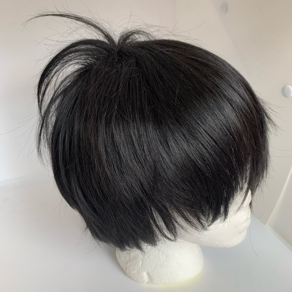 Short punky spiky black wig from Jubilee X-men cosplay